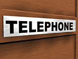 Acrylic telephone sign  safety sign