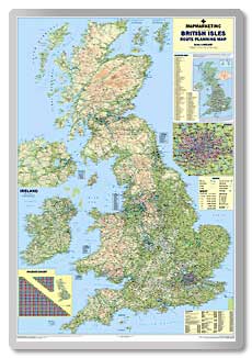 Giant British Isles Motoring Map  safety sign
