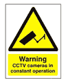 CCTV cameras in operation  safety sign