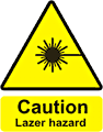 Caution Lazer Hazard  safety sign
