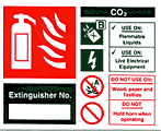 Co2 Extinguisher sign  safety sign