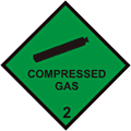 Compressed Gas Hazchem  safety sign