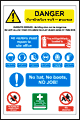 Construction Multi Sign 4  safety sign