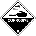 Corrosive Hazchem  safety sign