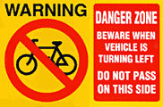 Cycle Danger sign  safety sign