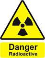 Danger Radioactive  safety sign