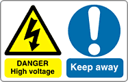 Danger high voltage sign  safety sign