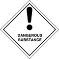 Dangerous Substance Hazchem  safety sign