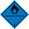 Dangerous When Wet Hazchem  safety sign