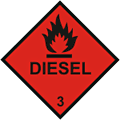 Diesel Hazchem  safety sign