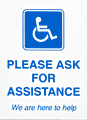 Disabled Assistance sign  safety sign