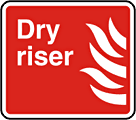 Dry riser sign  safety sign