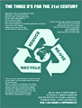 Recycle Reuse Reduce information poster  safety sign