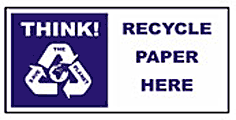 Large recycle bin sticker - Paper  safety sign