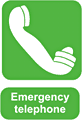 Emergency telephone  safety sign