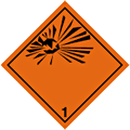 Explosive Blank Hazchem  safety sign