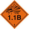 Explosive Hazchem 1.1B  safety sign