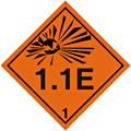 Explosive Hazchem 1.1E  safety sign