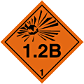 Explosive Hazchem 1.2B  safety sign