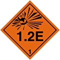 Explosive Hazchem 1.2E  safety sign
