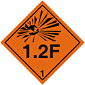 Explosive Hazchem 1.2F  safety sign