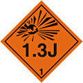 Explosive Hazchem 1.3J  safety sign