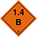 Explosive Hazchem 1.4B  safety sign