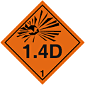 Explosive Hazchem 1.4D  safety sign