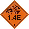 Explosive Hazchem 1.4E  safety sign