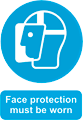 Face Protection must be worn  safety sign
