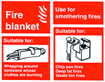 Fire Blanket Explained sign  safety sign