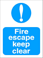 Fire Escape sign  safety sign