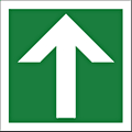 Fire exit straight arrow sign  safety sign