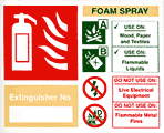 Foam Extinguisher sign  safety sign
