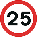 Foamboard 25mph speed limit sign  safety sign