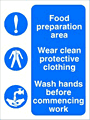 Food Preparation Area sign  safety sign