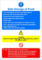 Food Safe Storage sign  safety sign