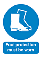 Foot Protection outdoor sign  safety sign