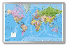 Giant World Political Map  safety sign