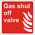 Gas Shut Off Valve Sign  safety sign