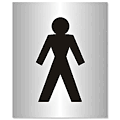 Gentlemen Logo Sign Aluminium Effect Acrylic  safety sign