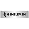 Gentlemen Sign Aluminium Effect Acrylic  safety sign