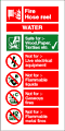 Hose Reel details sign  safety sign