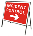 Incident control arrow right  safety sign