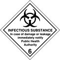 Infectious Substance 2 Hazchem  safety sign