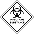 Infectious Substance Hazchem  safety sign