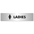 Ladies Sign Aluminium Effect Acrylic  safety sign