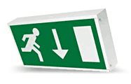 Maintained Emergency exit light box  safety sign