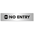 No Entry Sign Aluminium Effect Acrylic  safety sign