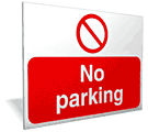 No Parking sign  safety sign